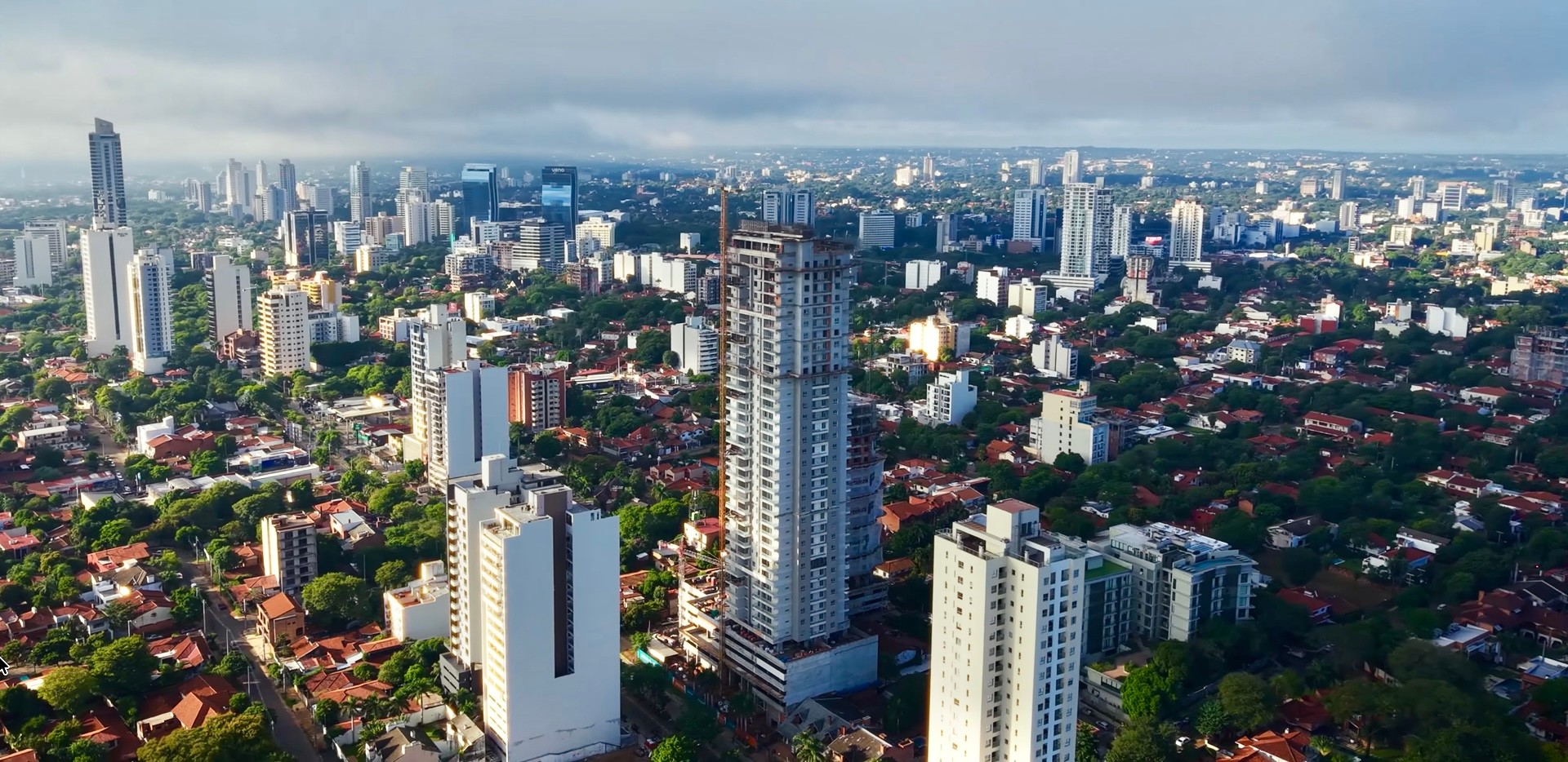 Vista do centro de Assunção, Paraguai.